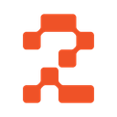 A stylized orange number 2 resembling a circuit board trace.